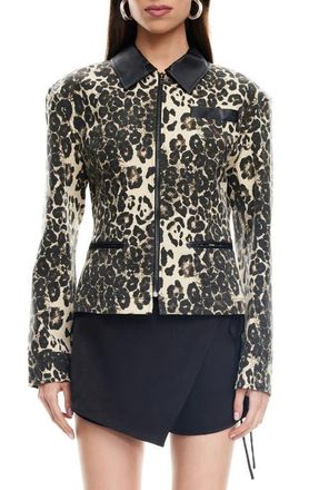 Lioness Soho Leopard Print Jacket at Nordstrom, Size X-Small