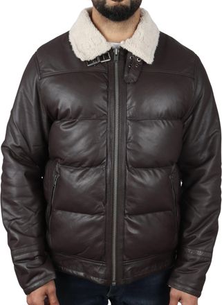 TruClothing Puffer Quilted Aviator Bomber Jacket