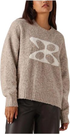 Arma Kameel Gebreide Trui Kirsten - Dames - Ronde hals truien - Beige - L - Wol - Truien & Vesten