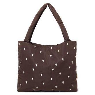 Studio Noos luiertas Puffy Hearts Mom Bag bruin