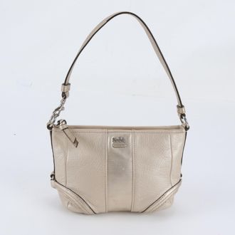 Coach Pearl Beige Leather Handbag Shoulder Bag Tote Bag (Pre-Owned)