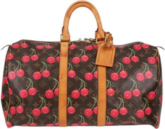 Louis Vuitton Keepall 45 Brown Canvas Travel Bag (Pre-Owned)