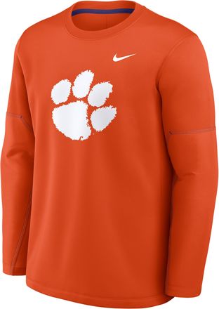 Nike Clemson Sideline Coaches Nike Mens Therma-FIT College Long-Sleeve T-Shirt in Orange | 03BR08FBCLN-6P4