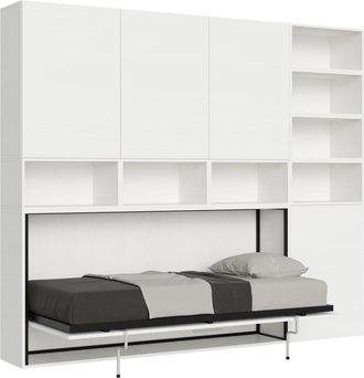 Itamoby Cama individual kando color ceniza blanca composici&oacute;n e con colch&oacute;n