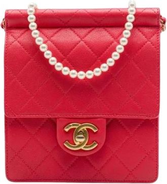 Chanel Pre-owned Chic Crossbody Bag - Dames - Vintage Handtas - Rood - ONE Size - Leer - Vintage