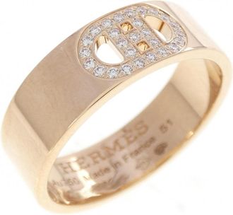 Herm&egrave;s Pink Gold Pink Gold (18K) Band Ring (Pre-Owned)
