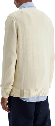 Polo Ralph Lauren Cream Cotton Sweater With Embroidered Logo
