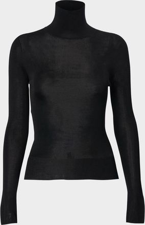 Carolina Herrera Sheer Turtleneck Sweater