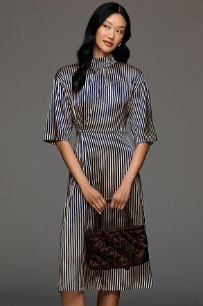 Stella Nova Silk Blend Short-Sleeve Midi Dress