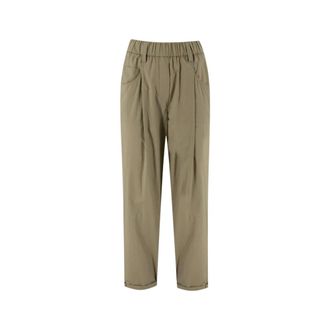 Brunello Cucinelli Brunello Cucinelli, Tapered Trousers, female, Green, Size: L Five-pocket Track Trousers