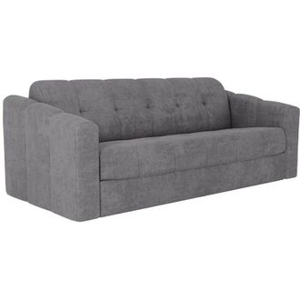 Vente-Unique Divano letto 4 posti a ribalta Posto letto 160 cm con doghe larghe Materasso 14 cm in Tessuto testurizzato Grigio DARIELO