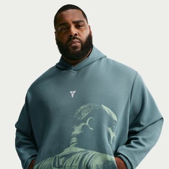 Nike Mens Kobe Dri-FIT Fleece Pullover Basketball Hoodie in Grey | IQ0949-382