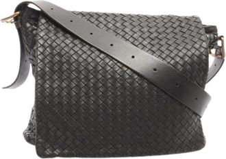 Bottega Veneta Pre-owned Leren Schoudertas - Dames - Vintage Schoudertas - Zwart - ONE Size - Leer - Vintage