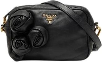 Prada Pre-owned Vintage Crossbody Bag - Dames - Vintage Schoudertas - Zwart - ONE Size - Leer - Vintage
