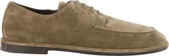Ferragamo Su&egrave;de Derby Veterschoenen - Heren - Veterschoenen - Bruin - 42 EU - Su&egrave;de - Schoenen