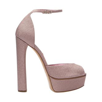 Casadei High Heel Sandals, female, Pink, Size: 7 1/2 US Flora Solar Eclipse Platform Sandals