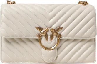 Pinko Pinko, Dames, Tassen, Wit, Maat: ONE Size Leer