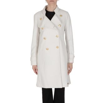 19V69 Womens Coat White ARMIE Fabric - Size Large