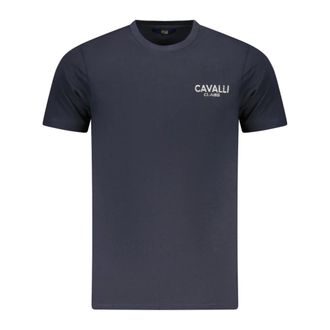 Cavalli T-Shirts, male, Blue, Size: 2XL Short Sleeve T-Shirt