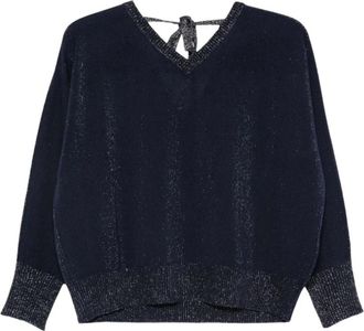 D.exterior D. Exterior Truien - Dames - V-hals truien - Blauw - L - Truien & Vesten