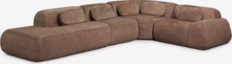 Sklum Sof&aacute; Modular Rinconera De 4 Piezas Con Div&aacute;n Izquierdo En Chenilla Envasado Al Vac&iacute;o Merida Sklum