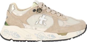 Premiata Beige Mased Low-Top Sneakers