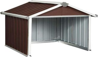 vidaXL Cobertizo Para Cortac&eacute;sped Acero Galvanizado Marr&oacute;n 92x97x63 Cm Vidaxl