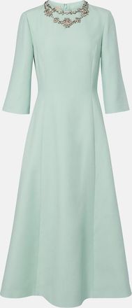 Valentino Crepe Couture embellished midi dress