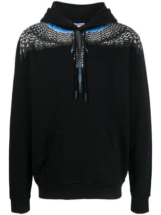 Marcelo Burlon Hoodie met vleugelprint - Zwart