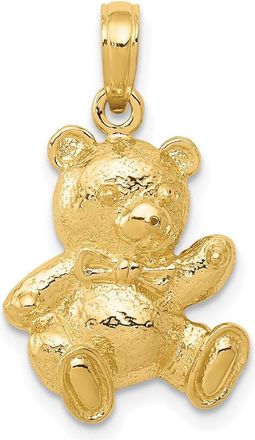 Diamond2Deal 14k Yellow Gold Teddy Bear Pendant