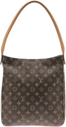 Louis Vuitton Pre-owned Monogram Looping Schoudertas - Dames - Vintage Schoudertas - Bruin - ONE Size - Vintage