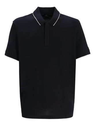 A|X Armani Exchange Poloshirt met contrasterende kraag - Blauw