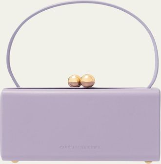 Carolina Herrera Mimi Kiss-Lock Leather Top-Handle Bag