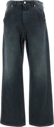 Marni Flag Patch Canvas Broek - Heren - Loose Fit Jeans - Blauw - S - Katoen - Jeans