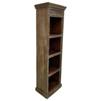 Wanderlust Deco Estanter&iacute;a Librer&iacute;a De Madera Acabado Artesanal Marr&oacute;n 51x35x183 Cm