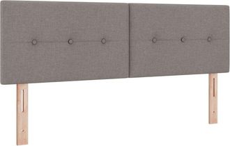 vidaXL Headboard Height Adjustable with Headboard Taupe 140 cm Fabric vidaXL