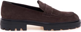 Hogan H673 Moccasin - Heren - Loafers - Bruin - 43 1/2 EU - Leer - Schoenen