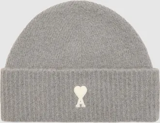 Ami Bonnet Ami De Coeur Gris Cendre Ecru