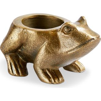 Tag Garden Frog Tealight Antique Brass Aluminum Spring in Gold at Nordstrom