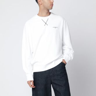 Givenchy White Couture Seam sweatshirt with embroidered logo