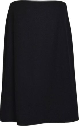 Jil Sander Straight Silhouette Black Skirt With Vertical Zipper