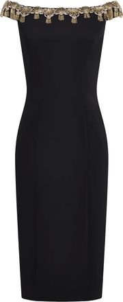 Jenny Packham Abito midi Valorie con decorazione - Nero