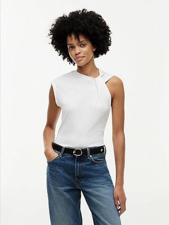 Tommy Hilfiger Top de punto texturizado sin mangas