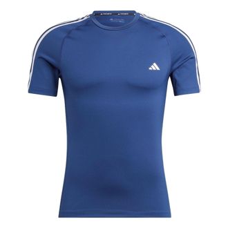 adidas Techfit 3-Stripes Training Tee Blue IC2166