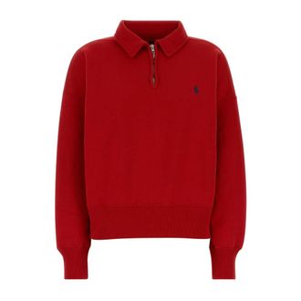 Polo Ralph Lauren Dames, Sweatshirts & Hoodies, Rood, Maat: S Katoen