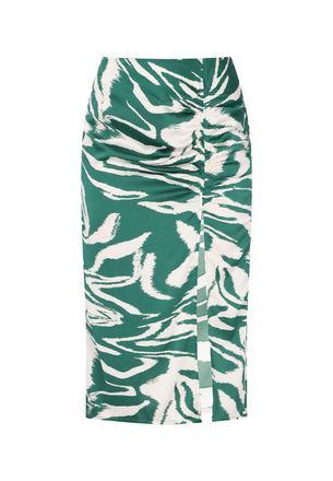 Faina rok Dames Groen gebroken wit