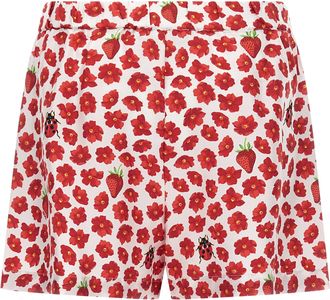 Versace Womens Multicolor Silk Bermuda Shorts