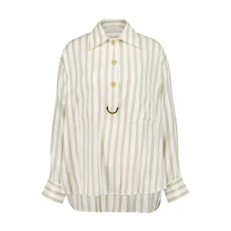 Zimmermann Dames, Blouses & Shirts, Beige, Maat: S Linnen
