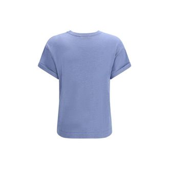 Brunello Cucinelli Womens Blue Nylon T-Shirt