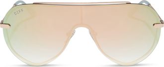 DIFF Eyewear 63mm Leilani Shield Sunglasses in Champagne at Nordstrom Rack